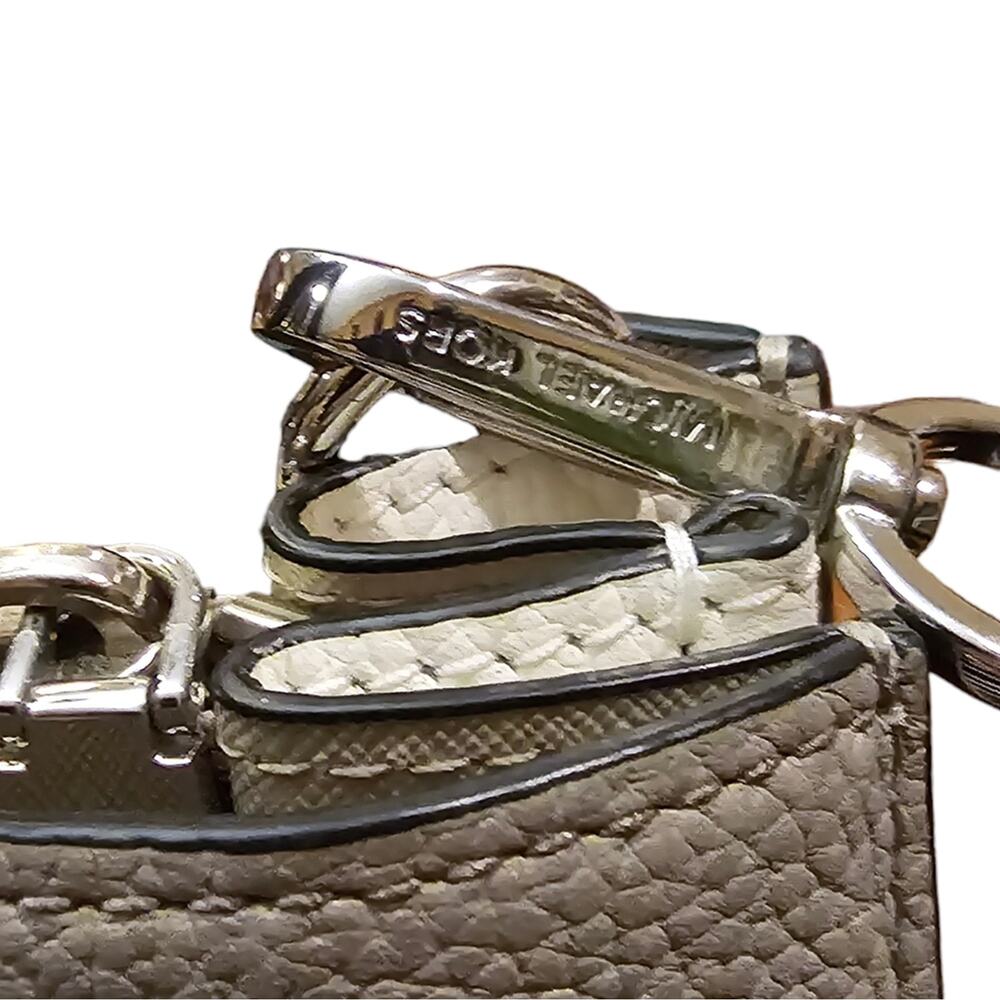 Michael Kors Mercer Large Grey Pebbled Leather Tote Crossbody Satchel - Picture 16 of 16
